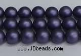 CSB1660 15.5 inches 4mm round matte shell pearl beads wholesale