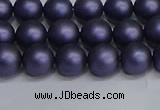 CSB1661 15.5 inches 6mm round matte shell pearl beads wholesale