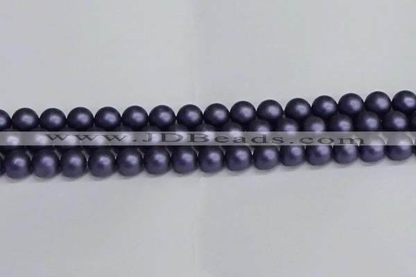 CSB1663 15.5 inches 10mm round matte shell pearl beads wholesale