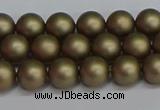 CSB1671 15.5 inches 6mm round matte shell pearl beads wholesale