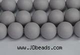 CSB1680 15.5 inches 4mm round matte shell pearl beads wholesale