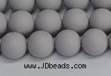 CSB1682 15.5 inches 8mm round matte shell pearl beads wholesale