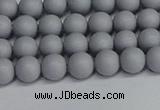 CSB1690 15.5 inches 4mm round matte shell pearl beads wholesale