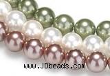 CSB17 16 inches 8mm round shell pearl beads Wholesale