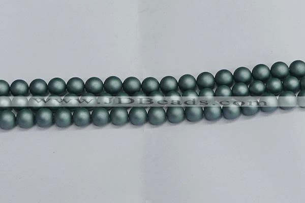 CSB1723 15.5 inches 10mm round matte shell pearl beads wholesale