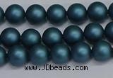 CSB1730 15.5 inches 4mm round matte shell pearl beads wholesale