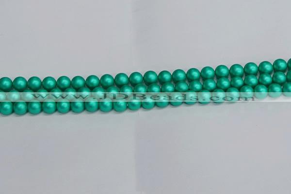 CSB1751 15.5 inches 6mm round matte shell pearl beads wholesale