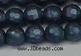 CSB1974 15.5 inches 12mm faceted round matte shell pearl beads