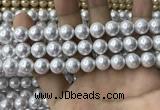 CSB2110 15.5 inches 8mm ball shell pearl beads wholesale