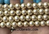 CSB2120 15.5 inches 16mm ball shell pearl beads wholesale