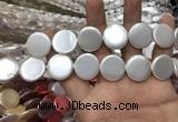 CSB2141 15.5 inches 20mm coin shell pearl beads wholesale