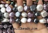 CSB2157 15.5 inches 14*14mm - 15*15mm baroque mixed shell pearl beads