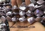 CSB2163 15.5 inches 16*16mm - 18*20mm baroque shell pearl beads