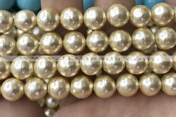 CSB2188 15.5 inches 18mm ball shell pearl beads wholesale