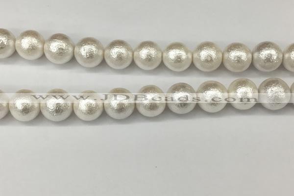 CSB2206 15.5 inches 16mm round wrinkled shell pearl beads wholesale