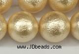 CSB2226 15.5 inches 16mm round wrinkled shell pearl beads wholesale