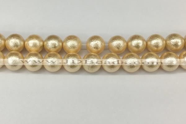 CSB2226 15.5 inches 16mm round wrinkled shell pearl beads wholesale