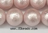 CSB2234 15.5 inches 12mm round wrinkled shell pearl beads wholesale