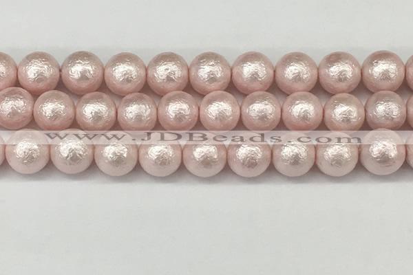 CSB2236 15.5 inches 16mm round wrinkled shell pearl beads wholesale