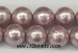 CSB2242 15.5 inches 8mm round wrinkled shell pearl beads wholesale