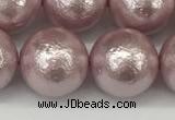 CSB2246 15.5 inches 16mm round wrinkled shell pearl beads wholesale