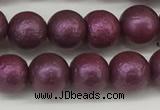 CSB2252 15.5 inches 8mm round wrinkled shell pearl beads wholesale