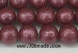 CSB2261 15.5 inches 6mm round wrinkled shell pearl beads wholesale