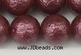 CSB2265 15.5 inches 14mm round wrinkled shell pearl beads wholesale