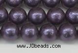 CSB2270 15.5 inches 4mm round wrinkled shell pearl beads wholesale