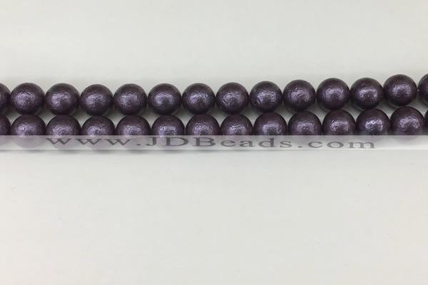 CSB2272 15.5 inches 8mm round wrinkled shell pearl beads wholesale