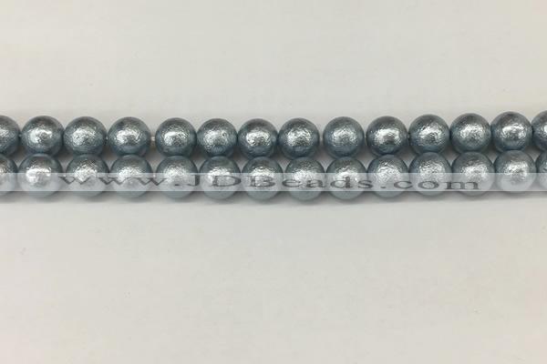 CSB2282 15.5 inches 8mm round wrinkled shell pearl beads wholesale