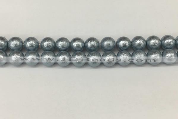 CSB2283 15.5 inches 10mm round wrinkled shell pearl beads wholesale