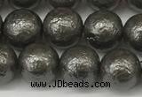 CSB2322 15.5 inches 8mm round wrinkled shell pearl beads wholesale