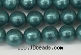 CSB2330 15.5 inches 4mm round wrinkled shell pearl beads wholesale