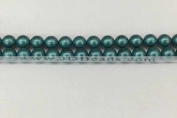 CSB2333 15.5 inches 10mm round wrinkled shell pearl beads wholesale