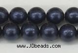 CSB2340 15.5 inches 4mm round wrinkled shell pearl beads wholesale