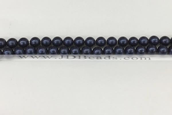 CSB2340 15.5 inches 4mm round wrinkled shell pearl beads wholesale