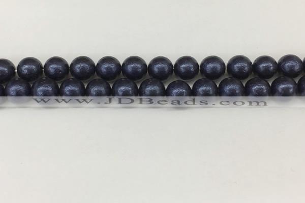 CSB2343 15.5 inches 10mm round wrinkled shell pearl beads wholesale