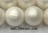 CSB2365 15.5 inches 14mm round matte wrinkled shell pearl beads