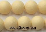 CSB2382 15.5 inches 8mm round matte wrinkled shell pearl beads