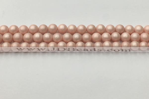 CSB2411 15.5 inches 6mm round matte wrinkled shell pearl beads