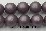 CSB2442 15.5 inches 8mm round matte wrinkled shell pearl beads