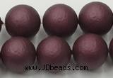 CSB2453 15.5 inches 10mm round matte wrinkled shell pearl beads