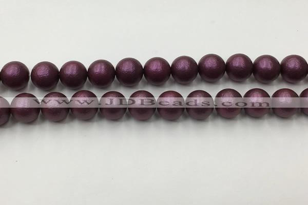 CSB2463 15.5 inches 10mm round matte wrinkled shell pearl beads