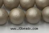 CSB2504 15.5 inches 12mm round matte wrinkled shell pearl beads