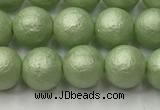 CSB2532 15.5 inches 8mm round matte wrinkled shell pearl beads