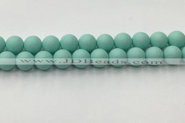 CSB2555 15.5 inches 14mm round matte wrinkled shell pearl beads