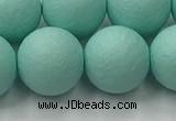 CSB2556 15.5 inches 16mm round matte wrinkled shell pearl beads