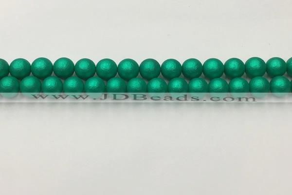 CSB2562 15.5 inches 8mm round matte wrinkled shell pearl beads