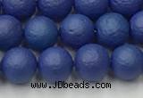 CSB2571 15.5 inches 6mm round matte wrinkled shell pearl beads